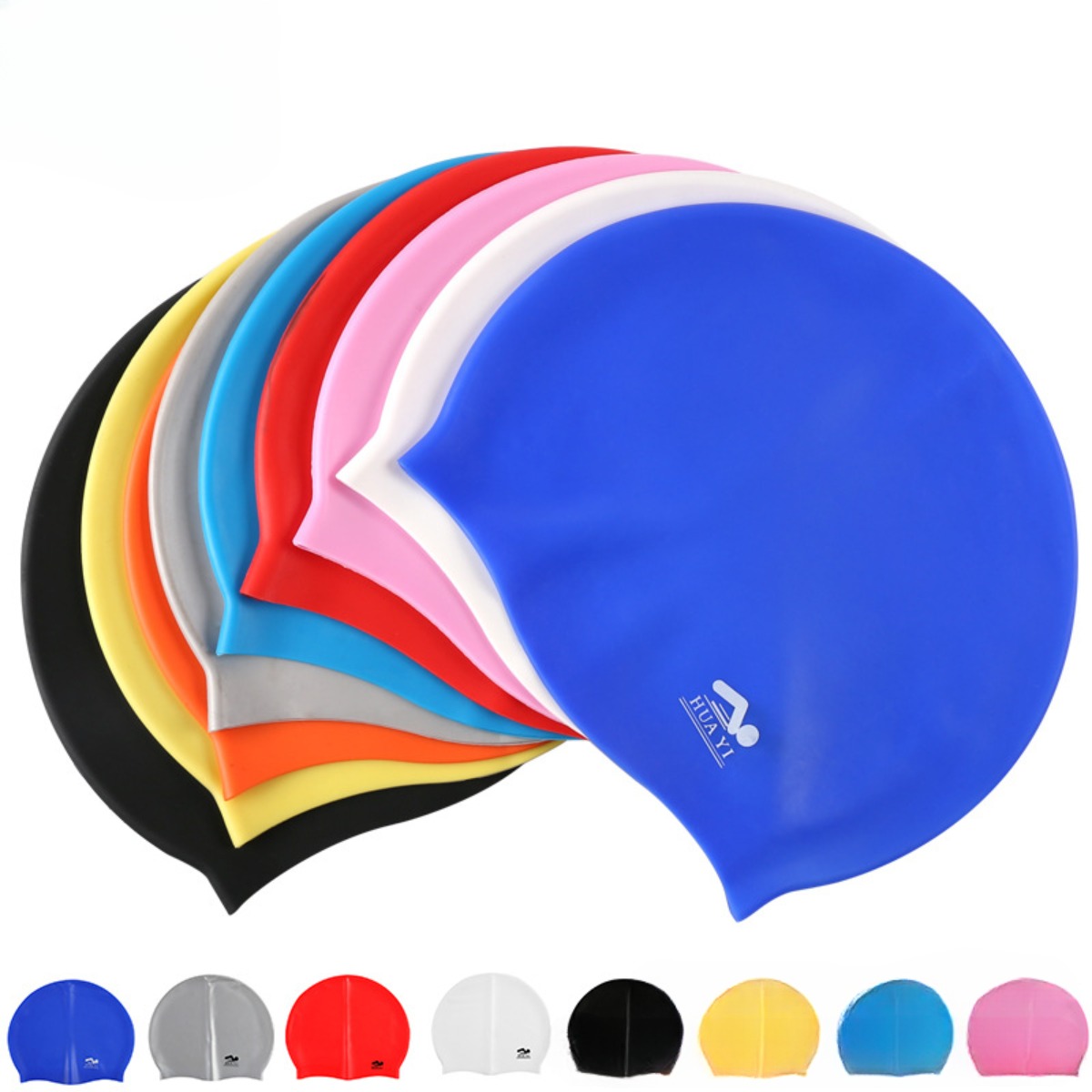Swim Hat Silicone - Silicone Elastic Swimming Cap Waterproof Swim