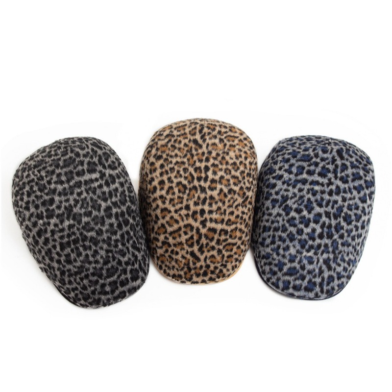 1pc Women Men Leopard Print Fl - Newsboy Cap Ivy ulasan dan harga