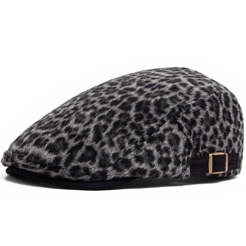 1pc Women Men Leopard Print Fl - Newsboy Cap Ivy ulasan dan harga