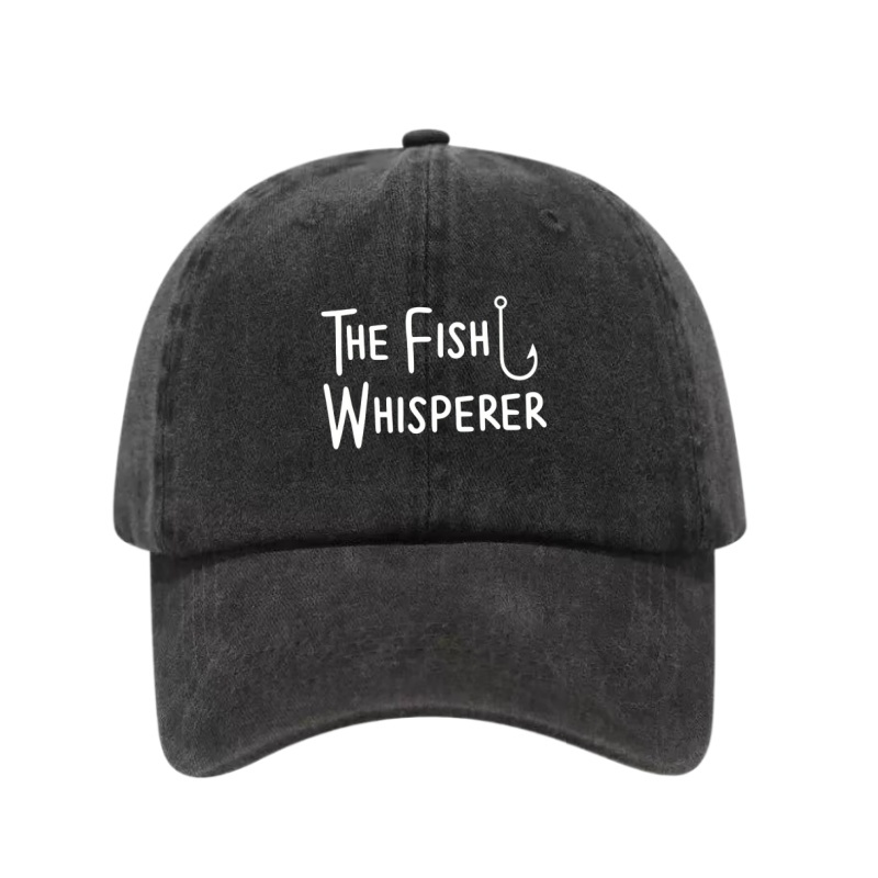 THE FISH WHISPERER Printed Was - Golf Cap Dad ulasan dan harga