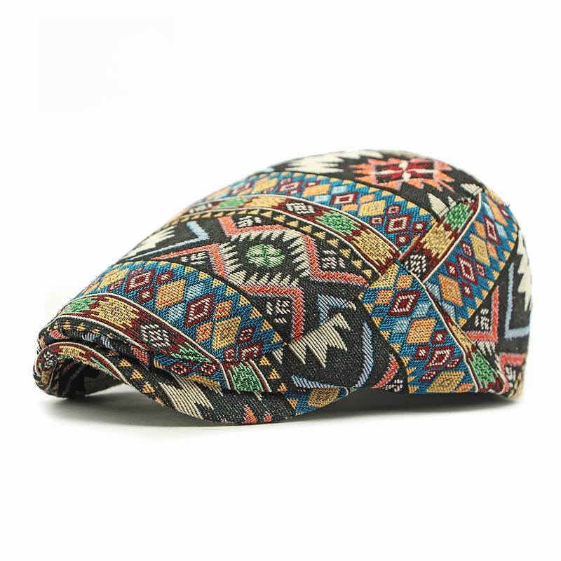 Ethnic Geometric Pattern Ivy F - Newsboy Cap Ivy ulasan dan harga